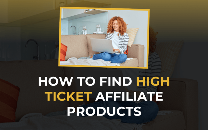 photo of a woman looking for high ticket affiliate marketing opportunities